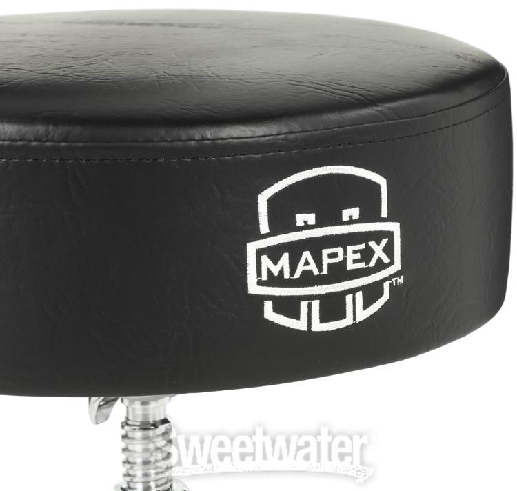 Mapex Round Top Double-braced Drum Throne with Backrest