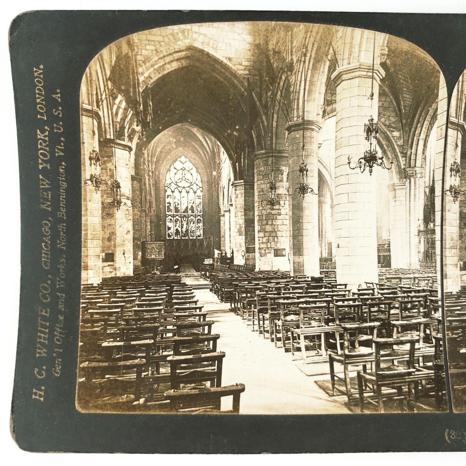 Edinburgh St Giles Cathedral Stereoview c1901 H C White Scotland Church H1678