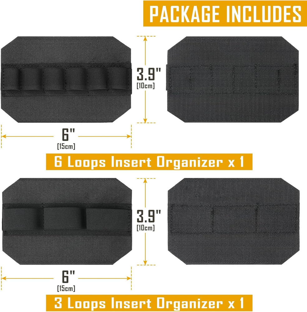 Tactical Bag Insert Elastic Holder Modular Elastic Panel Hook Organizer Pouch In