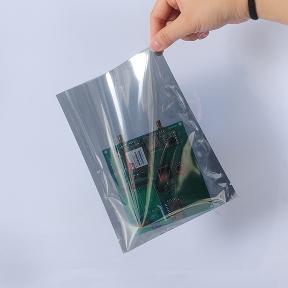 100pcs Translucent Chip Storage Bag Self-sealing Anti-static Mainboard Pouch
