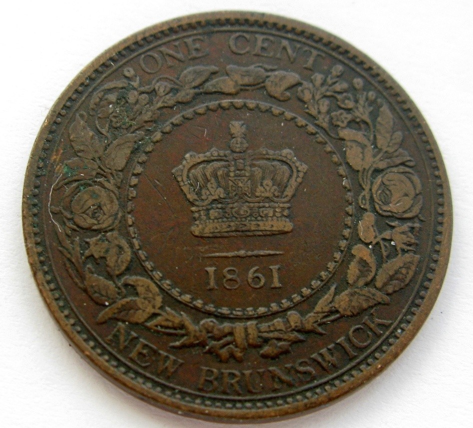 1861 New Brunswick Large One cent