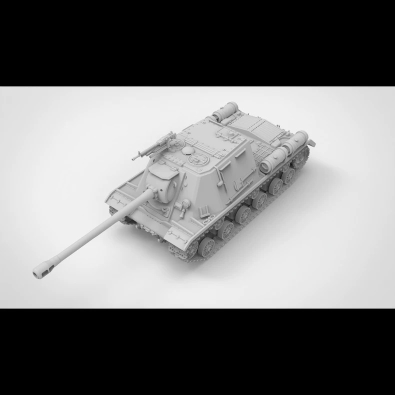 3D Printed Kit 1/72/87 Soviet ISU-122S Heavy Self-Propelled Cannon Model