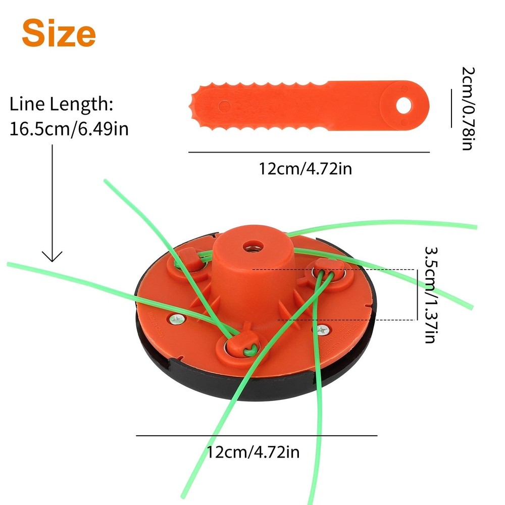 Universal Replace Lawn Trimmer Head for Weed Wacker, Garden Grass Cutting Tools