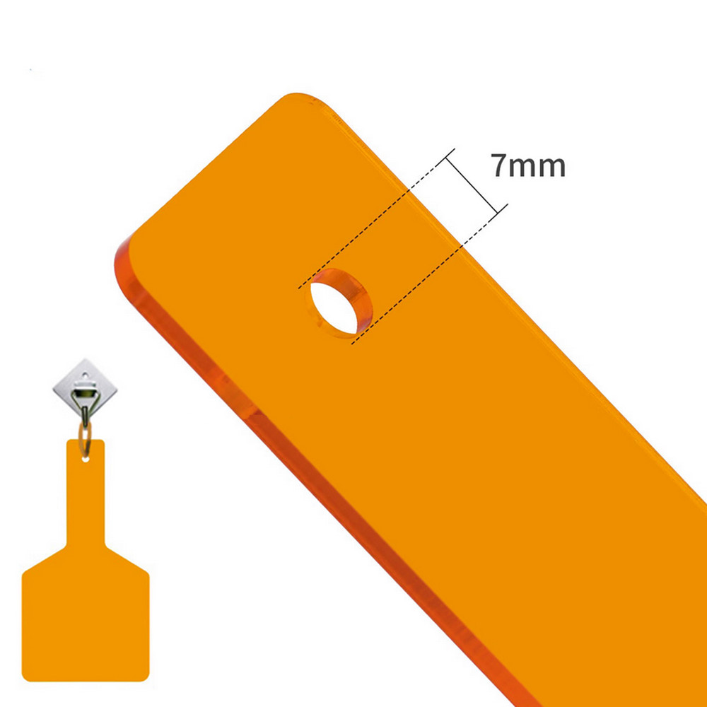Dental Square Form Shield Plate Shade Board Hand-Held Light Filter Paddle Orange