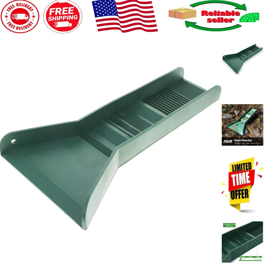 Compact 12" Gold Sluice Box - Ultimate Solution for Backyard Prospecting