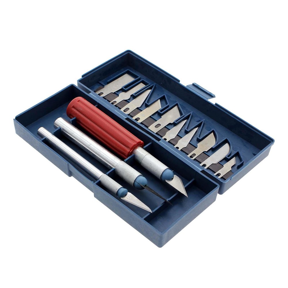 13pc/set Hobby Knife Set Craft Razor Blade Kit Precision Multifunction Cutter