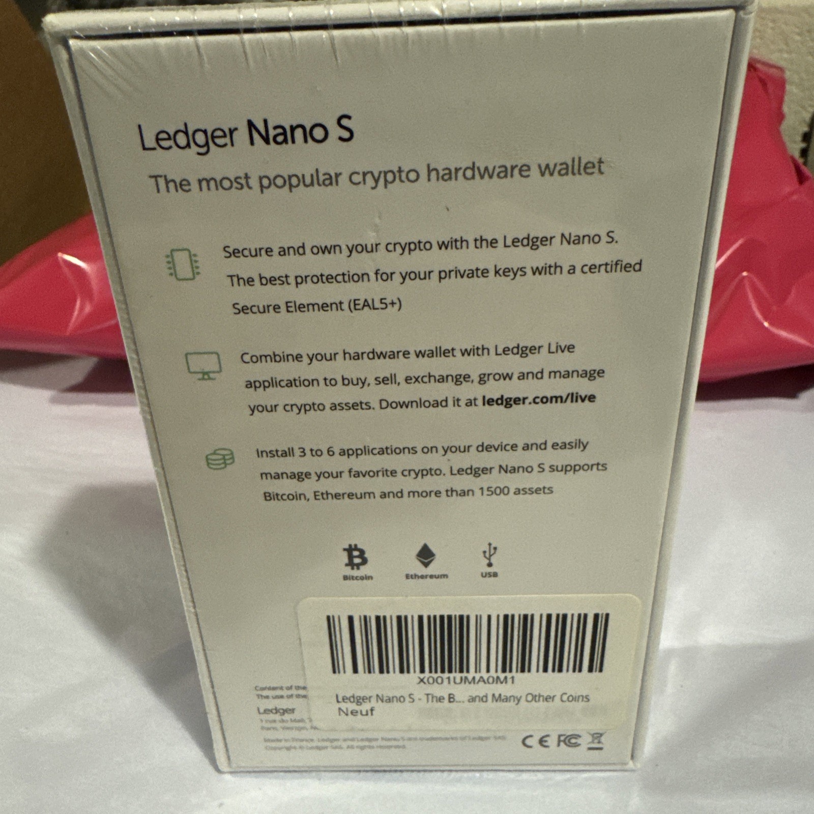 Ledger Nano S Crypto Hardware Wallet, Brand New Sealed