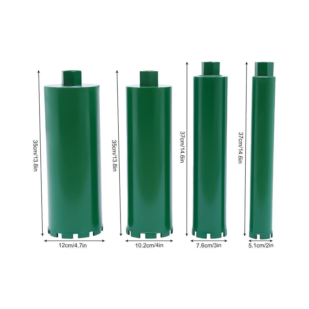 Wet Diamond Core Drill Bit Concrete Brick Drilling Bits 2''/3''/4''/ 5'' Set NEW