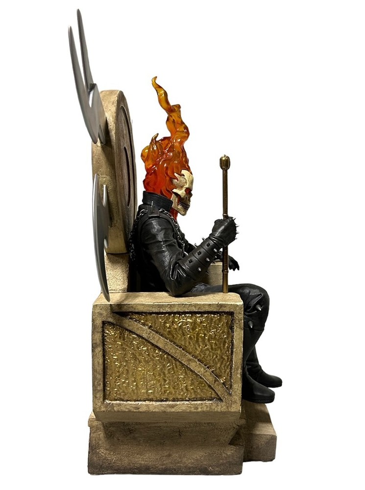 Sideshow Collectibles Ghost Rider On Throne Exclusive Comiquette Marvel Sample