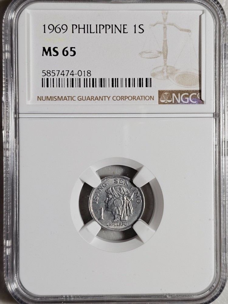 Philippines 1 Sentimo 1969 NGC MS 65