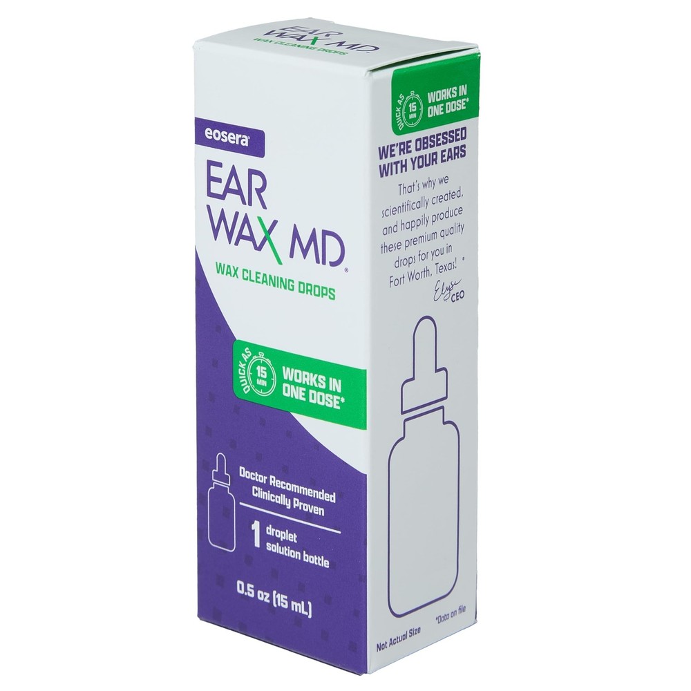 eosera® Ear Wax MD® - Ear Wax Dissolving Drops - Breaks Down & Dissolv