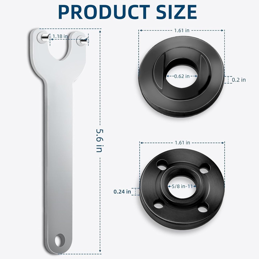 7PCS Angle Grinder Nut & Flange Set - Compatible with Dewalt, Milwaukee, Bosch