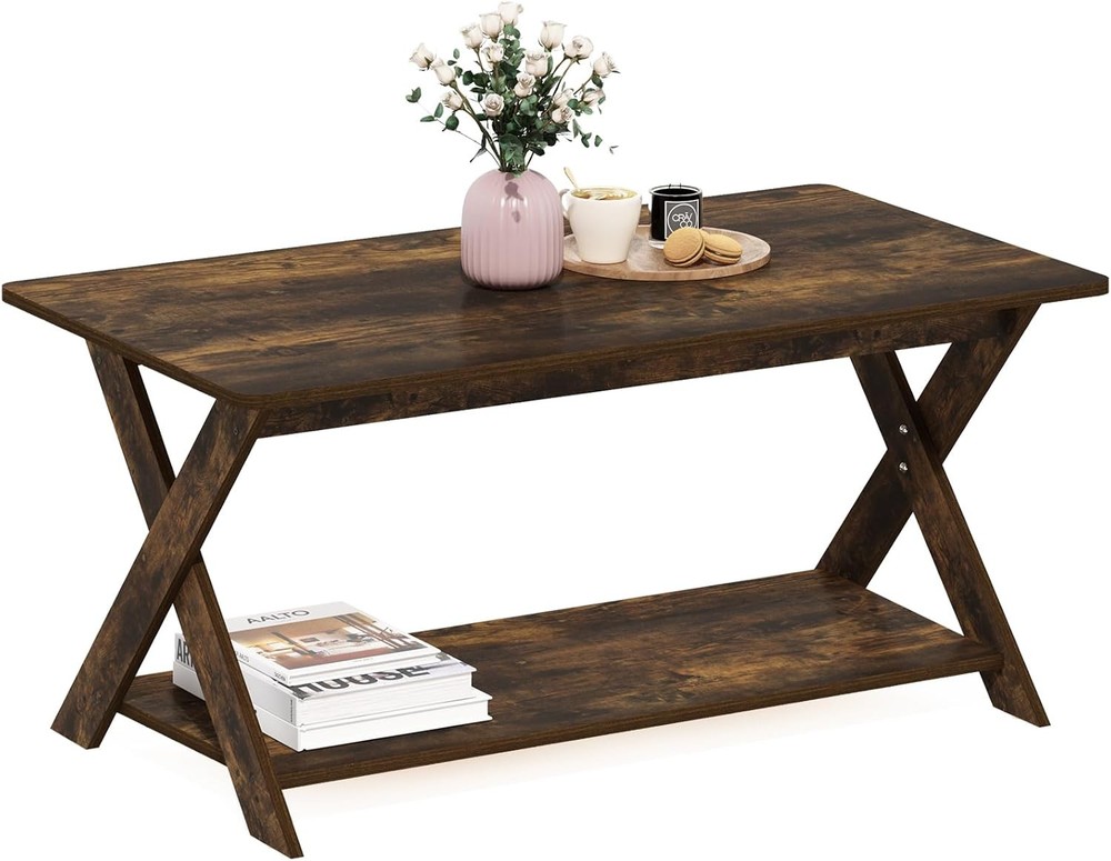 FURINNO Modern Simplistic Coffee Table, Espresso
