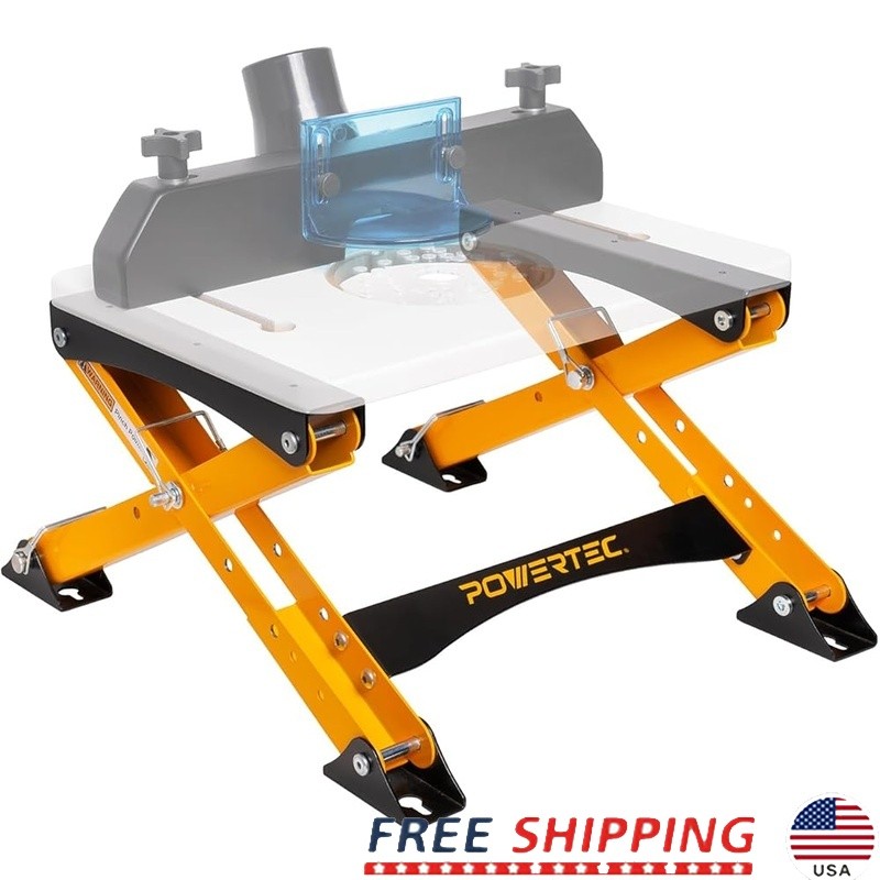 Folding Stand Router Tables Adjustable Height Wall Mount Quick Setup Drill Guide