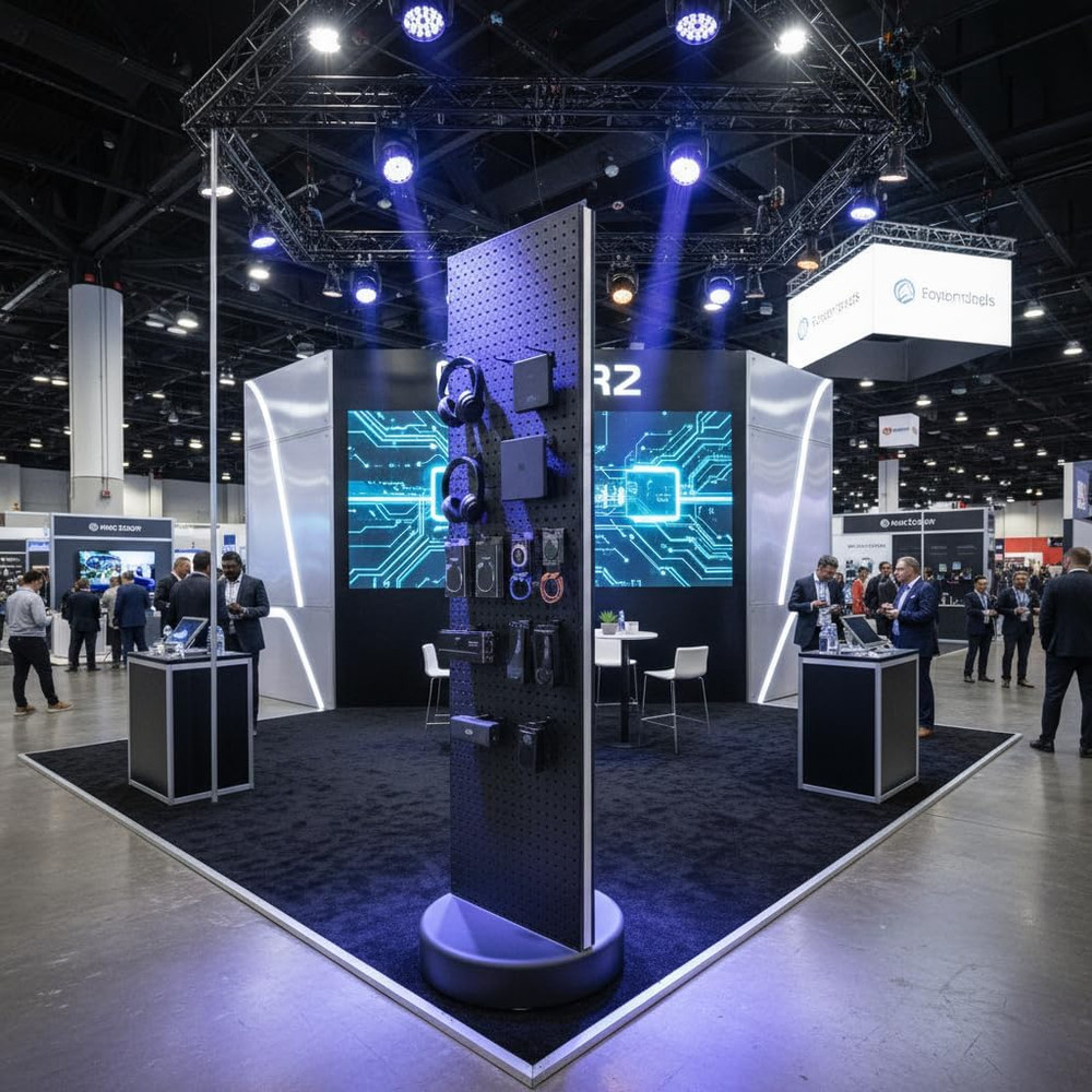 Two Sided Pegboard Display 16x60 Rotating Floor Stand Black Base