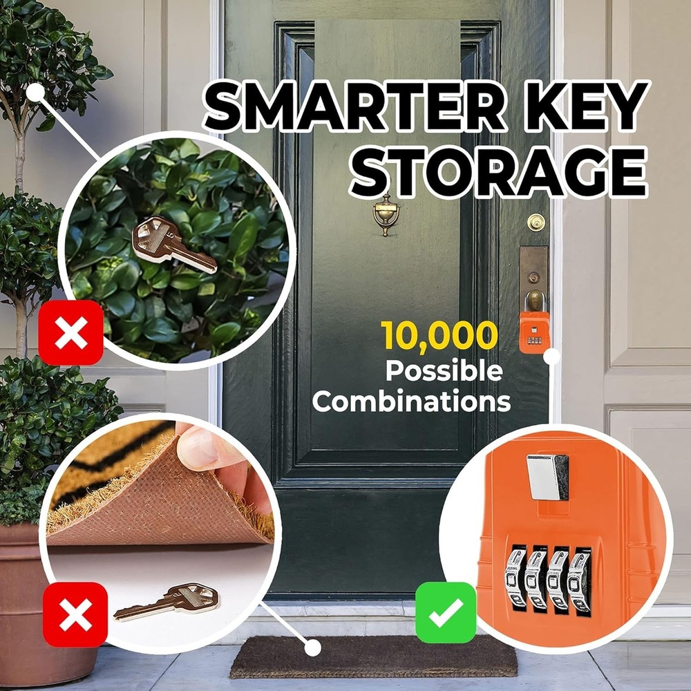Outdoor Key Lock Box 6 Pack Lion Locks 1500 Code Lockbox Keys Realtor Short-Term
