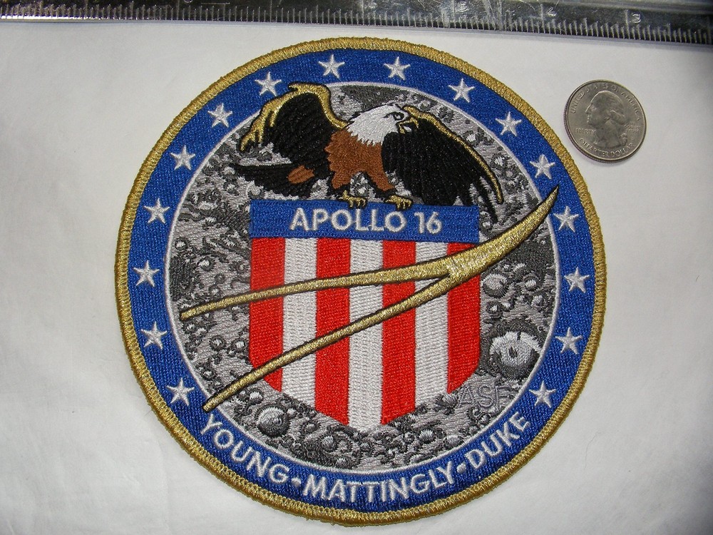 Apollo 16 Charlie Duke Initialed 5" Patch NASA