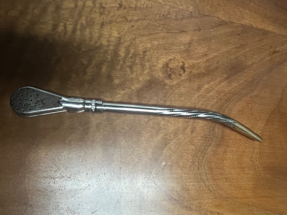 tea strainer straw - possibly from Argentina