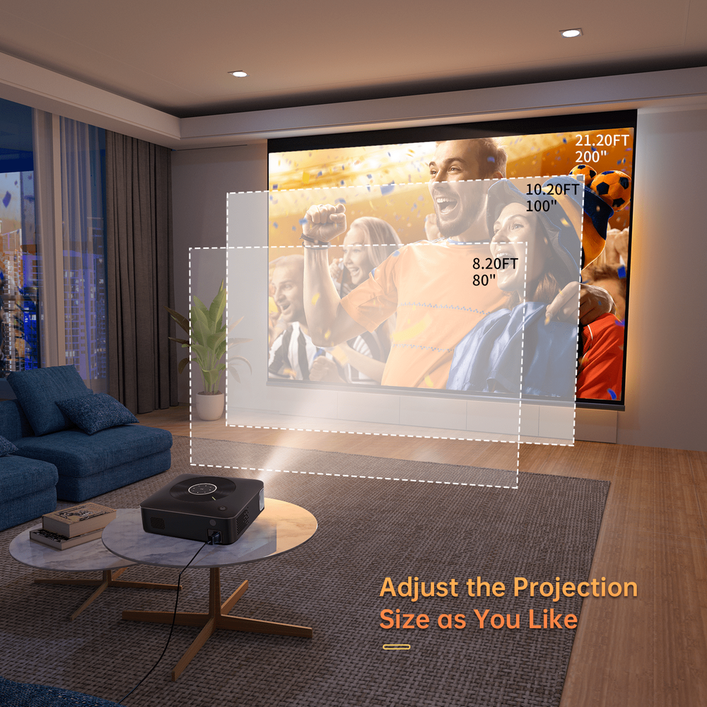 Vankyo E30WT 170" Class Full HD 1080p LED Projector with 100" Projector Screen™