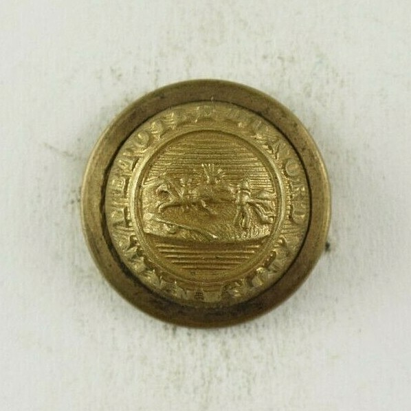 1870s Minnesota Staff Officer Uniform Button E3AT