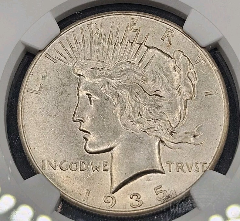 1935 Peace Dollar | NGC AU58