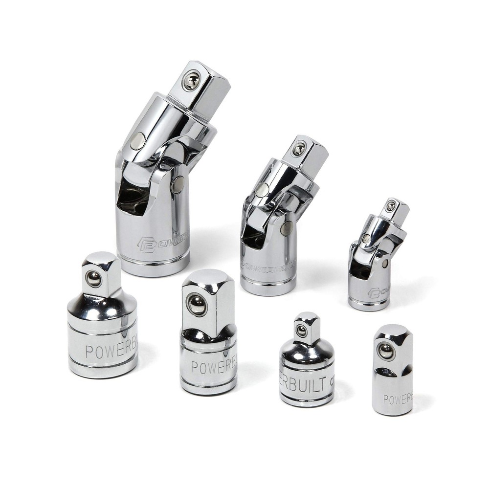 Powerbuilt 7 Piece Universal Joint and Socket Adaptor Set, U-Joint ... Fast Ship