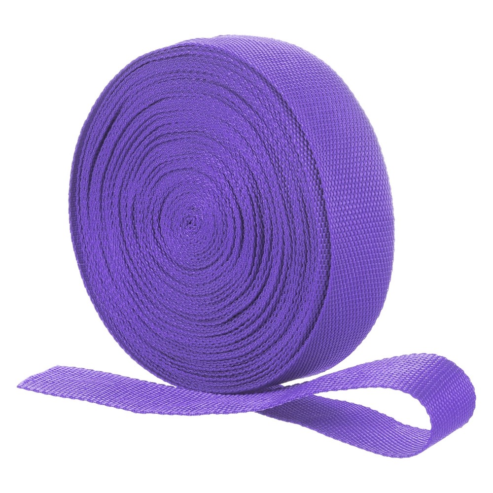 Nylon Webbing Strap, 22 Yards x 1-1/2" Polypropylene Flat Webbing Strap (Purple)