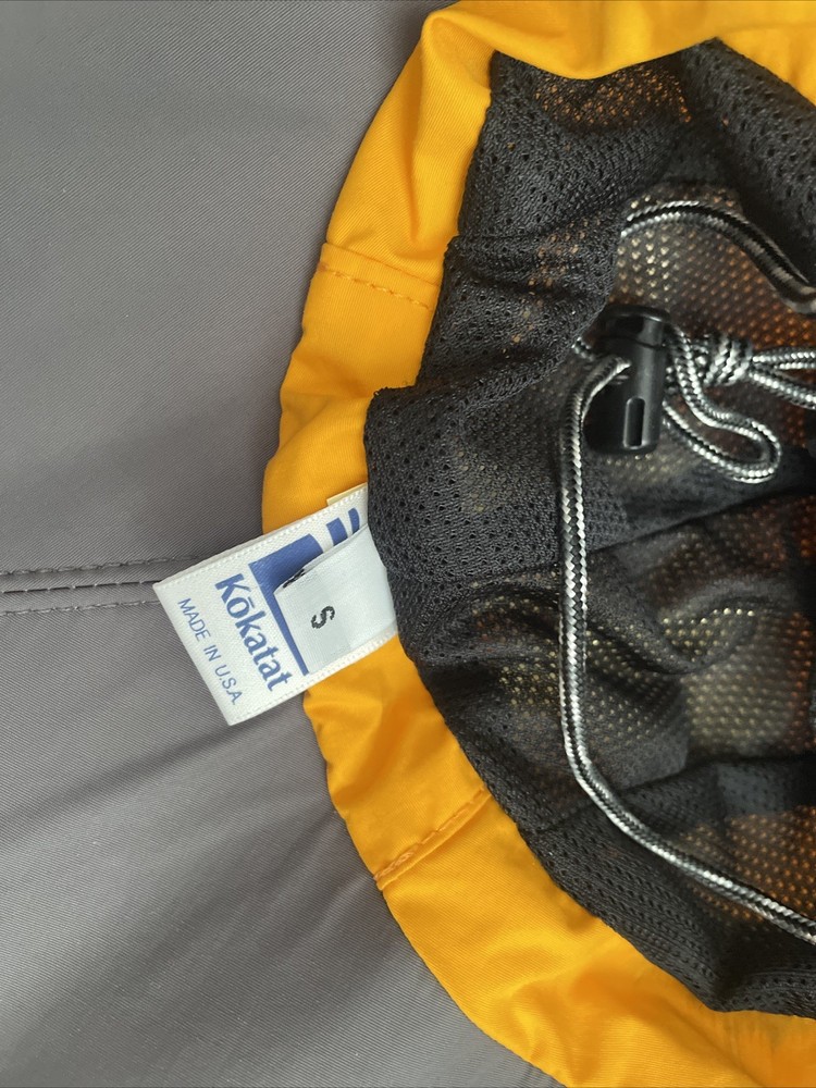 KŌKATAT SeaWester Ocean Paddle Hat Small Yellow Drawstring Sun Rain Lightweight