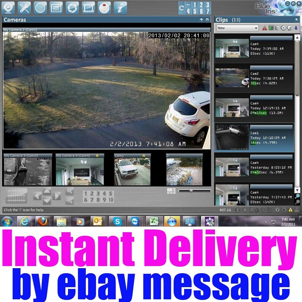 Blue Iris Pro v6.x ( Latest ) Video Camera Security Software - Full License Life