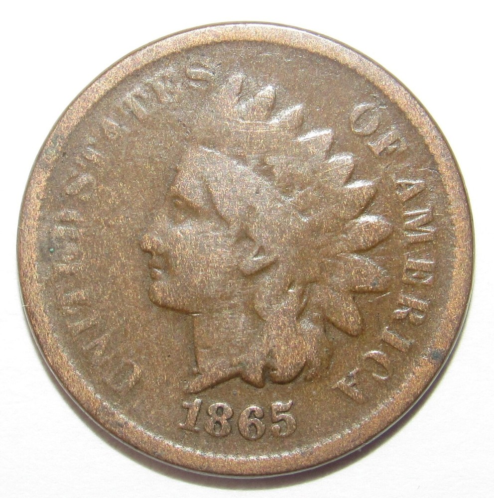 1865 Indian Head Cent VG/F (V120)