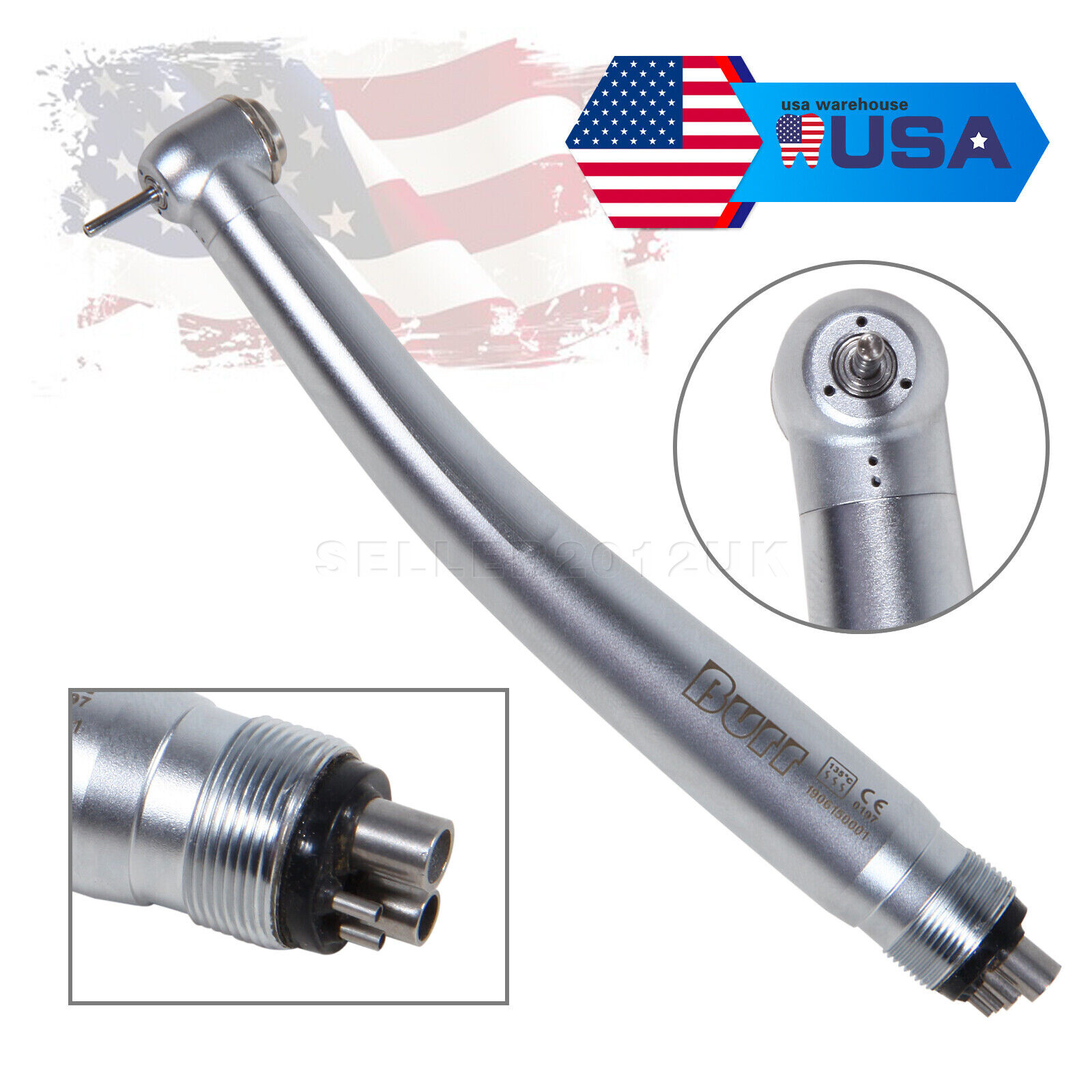 NSK PANA MAX Style Dental High Speed Handpiece Push Button 4Hole Clean Head BURR