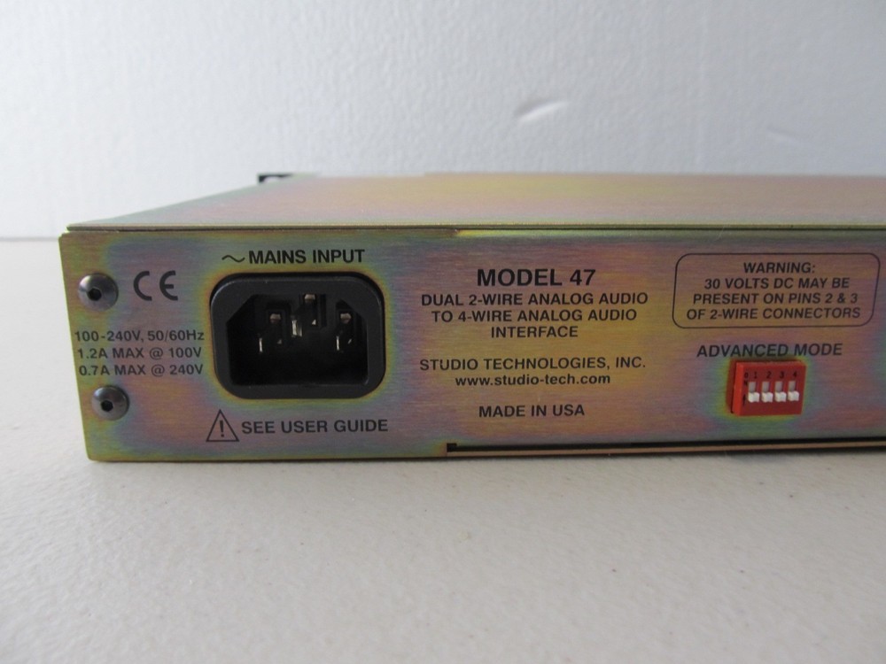 Studio Technologies 47 Interface Intercom Dual 2-Wire to 4-Wire Analog Audio