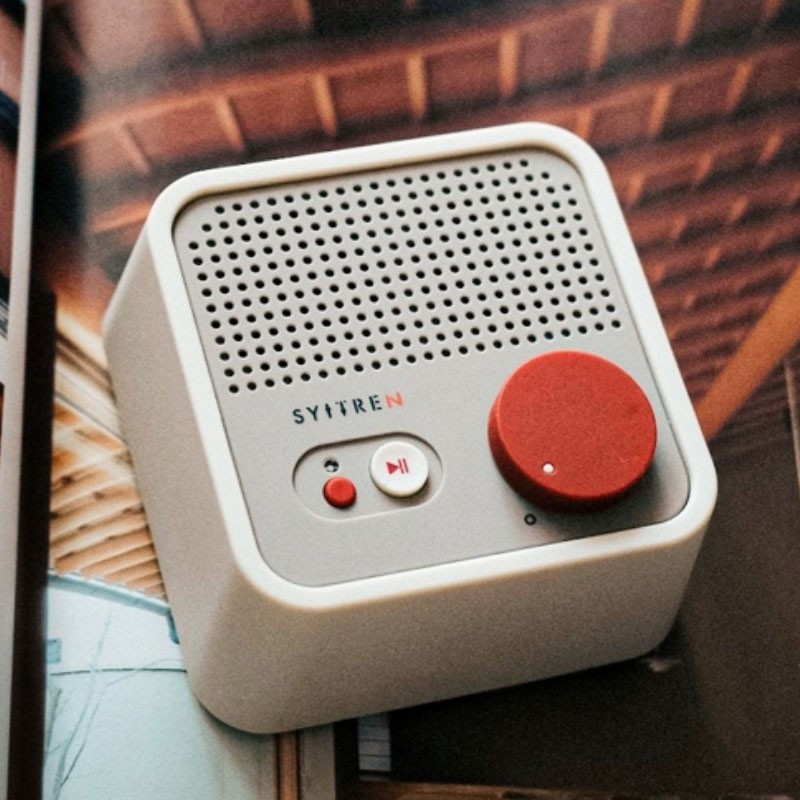 N100 White Bluetooth Speaker for Syitren USB Type-C Portable Bluetooth Speaker #