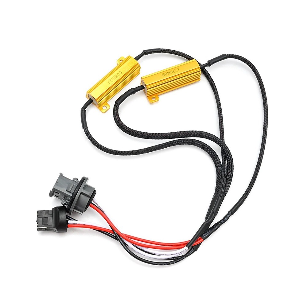 Wire LED Resistor Canceler Error Decoder 7443 Harness Brake Stop Tail Replace