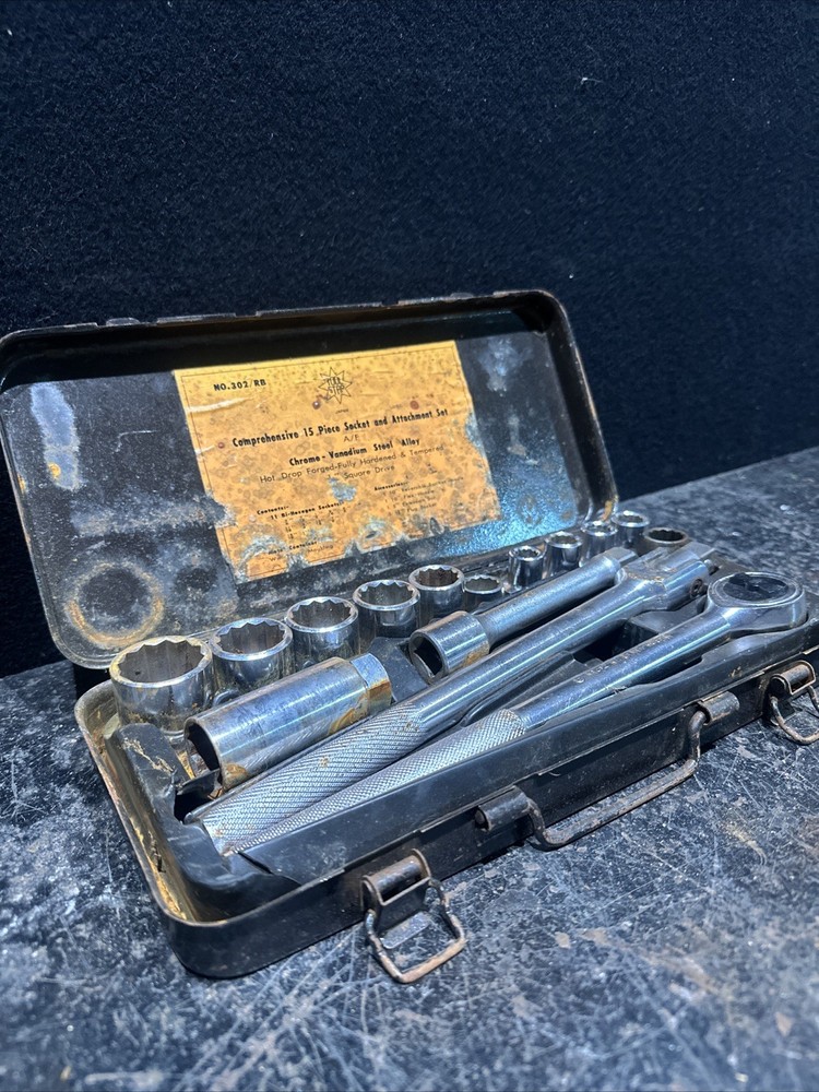 Vintage Tool Star Japan 15-piece socket and attachment set Ref Cs7