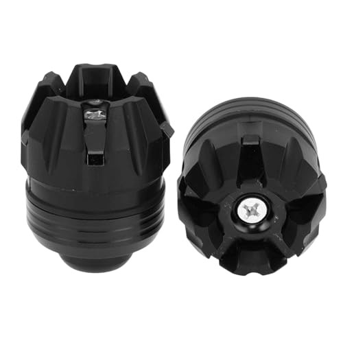 Motorcycle Frame Sliders Front Fork Falling Protection Wheel Crash Black