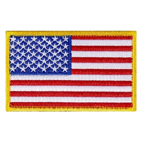 American Flag Patch - Tactical USA Flag Patches, US Flag Patch Hook & Loop Red