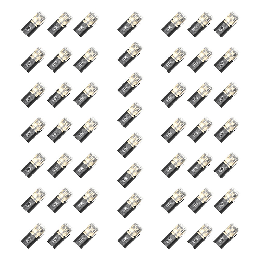 60x 2Pin Way Plug Electrical Wire Cable Snap Connector Waterproof Terminal Clamp