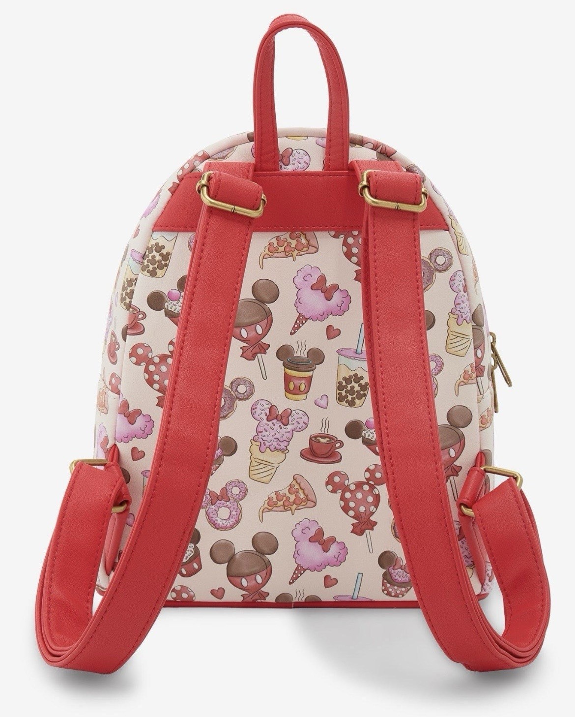 NWT Loungefly Mickey & Minnie Mouse Treats Backpack and Mini Zipper Wallet Set