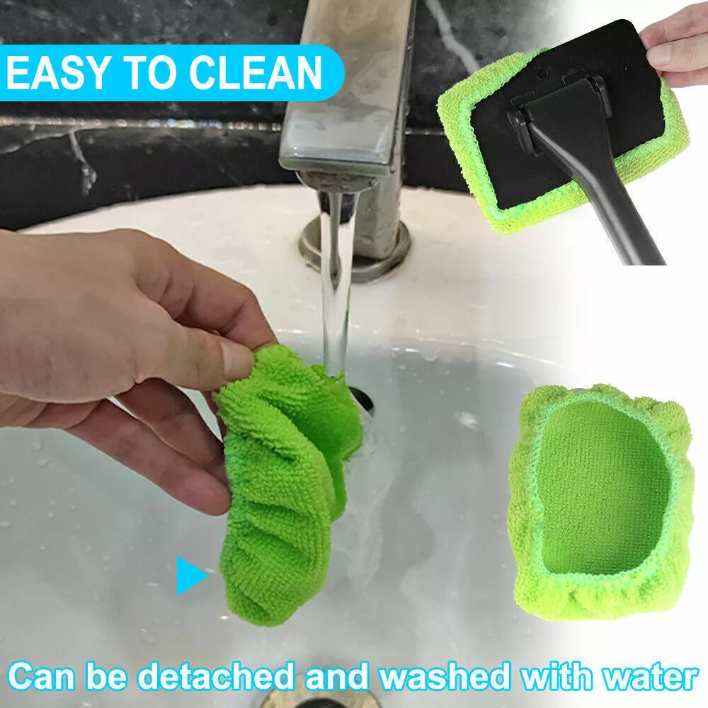3× Window Windshield Cleaning Tool Microfiber Car Wiper Cleaner Glass Brush US