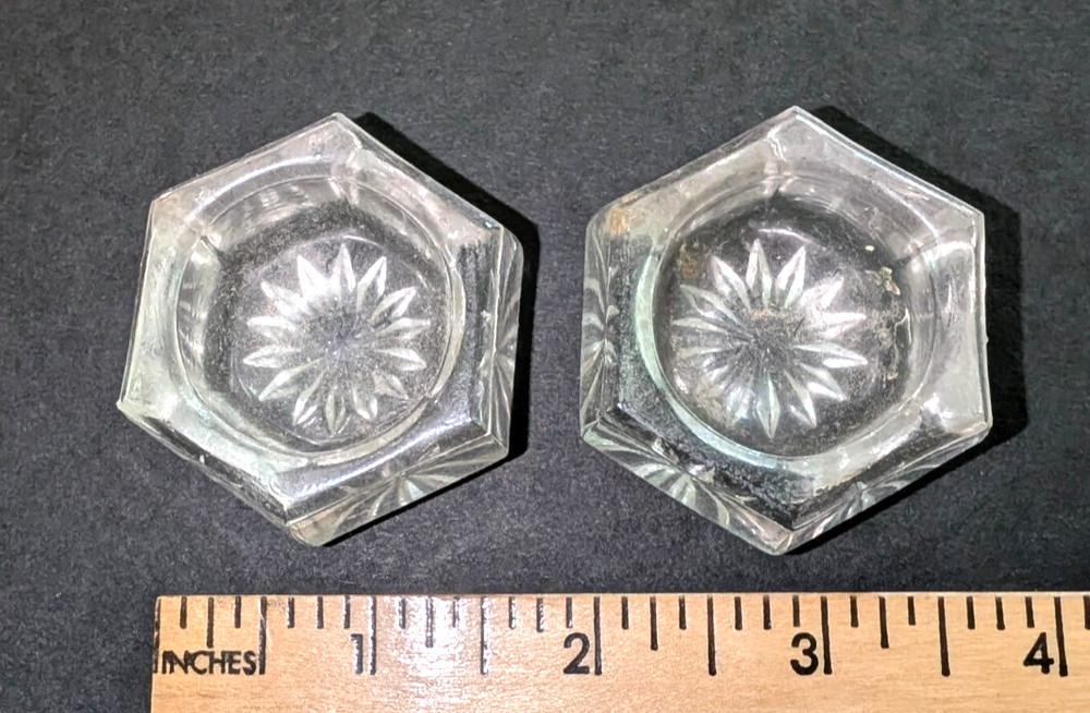 2 Glass Open Salts