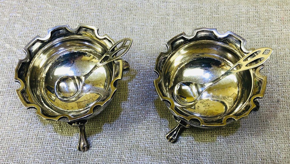 TABLEWARE FOR SPICES 2 pcs. VINTAGE. Silver
