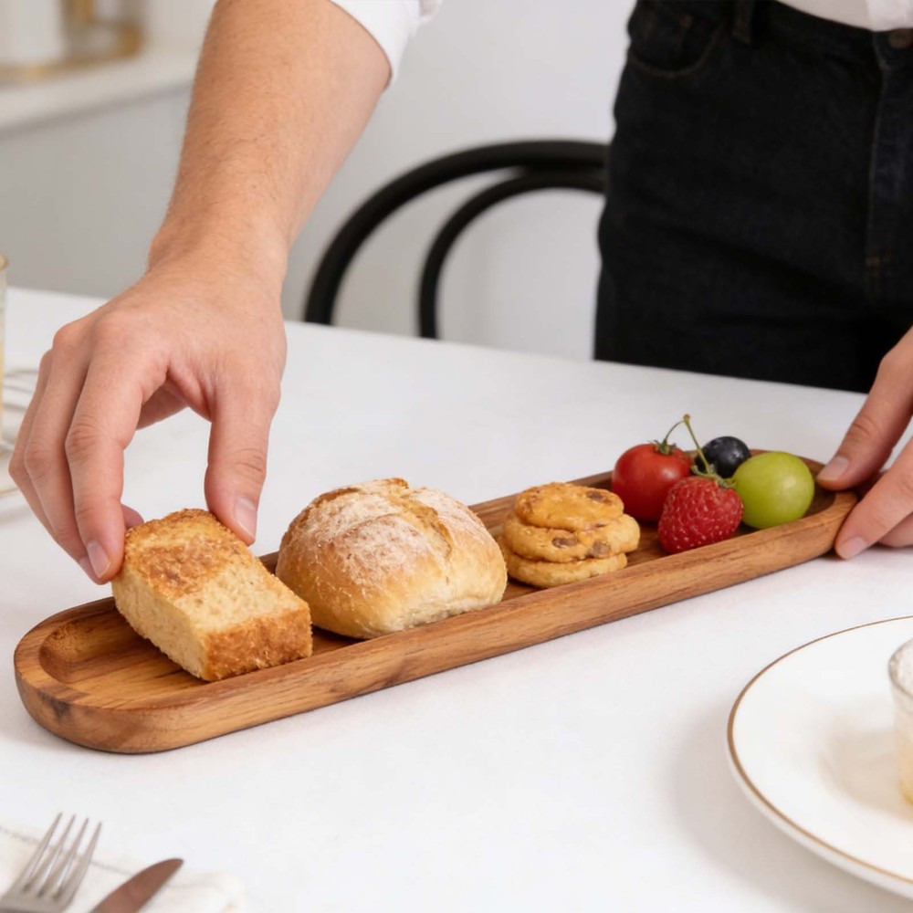 Wood Serving Tray Multi-Functional Decorative Food Serving Wood Tray outgoing