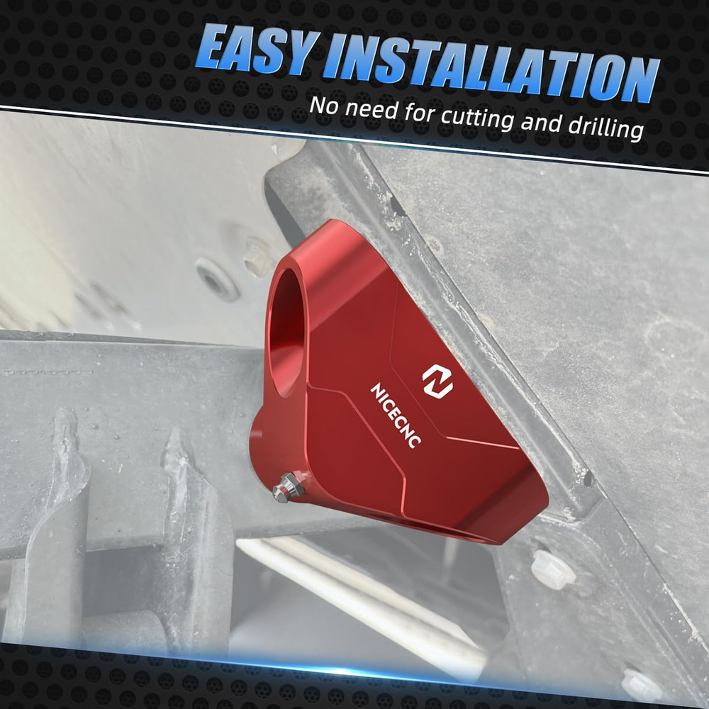 Red Motorcycle Winch Hook Bracket for Can Am Defender & Commander 4X4