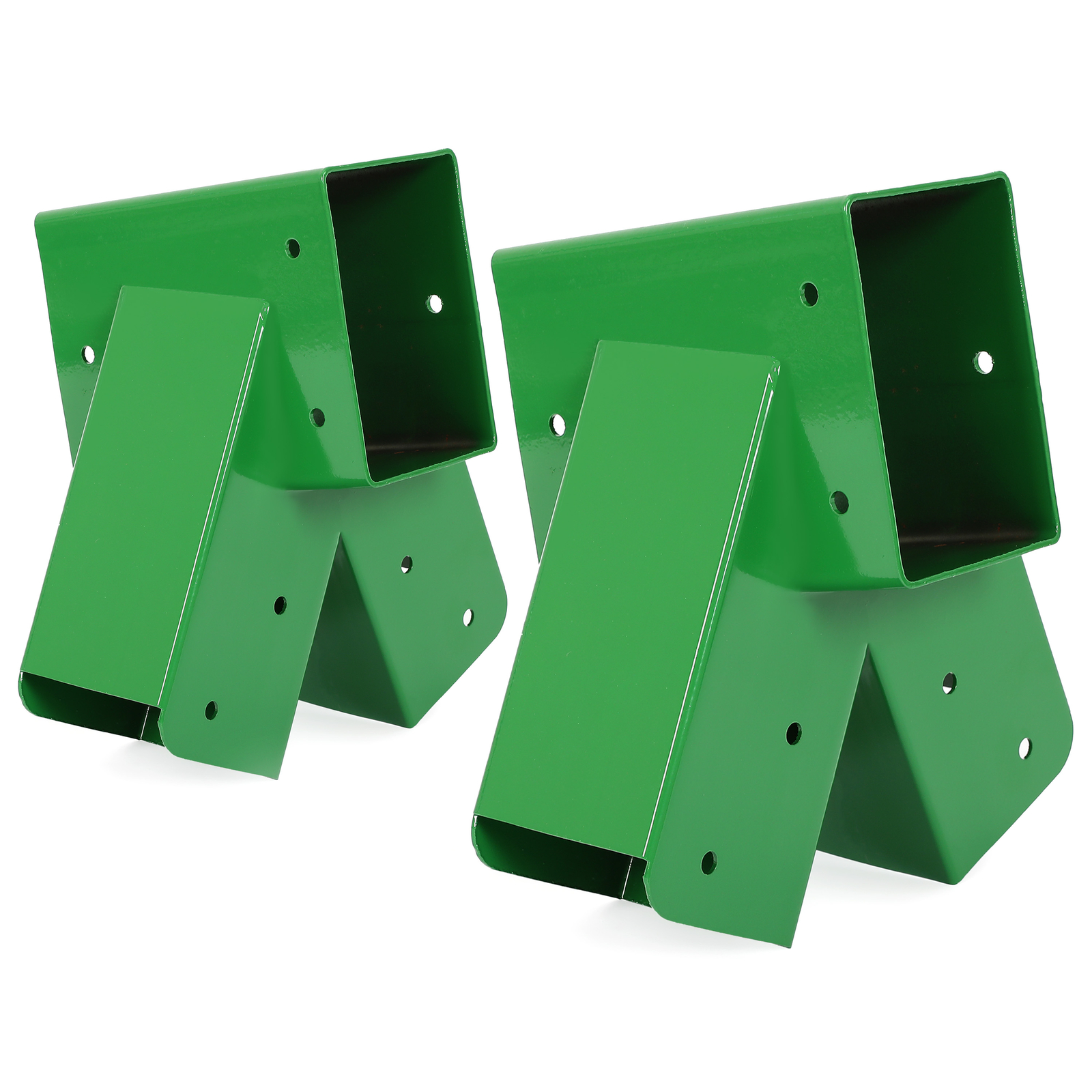 (Set of 2) Brackets 1-2-3 A-Frame Swing Green Powder-Coated Heavy Duty Steel