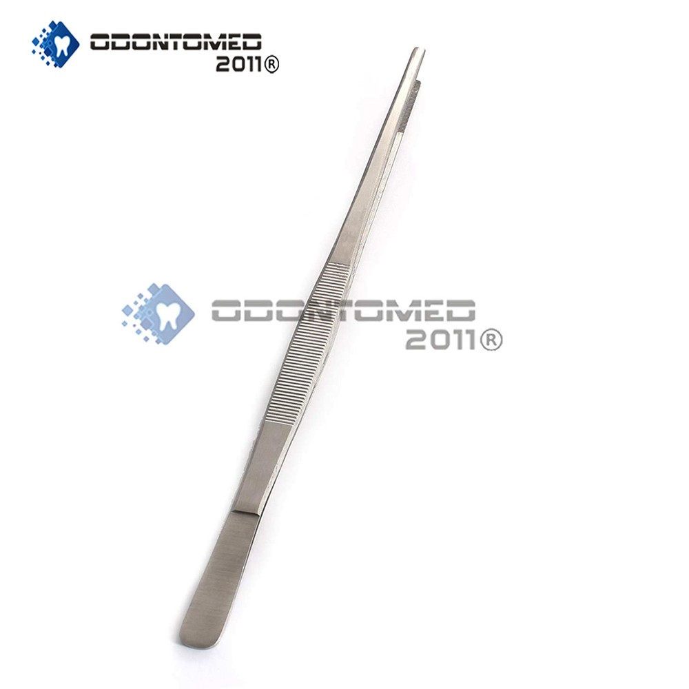 Dressing Thumb Forceps 10 Inch Tissue Tweezer 3.3 cm Serrated Tip Instruments