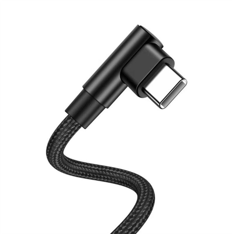 90 Degree Angle USB-C to USB-C Charger Cable Fast Charging Type Sync Cord