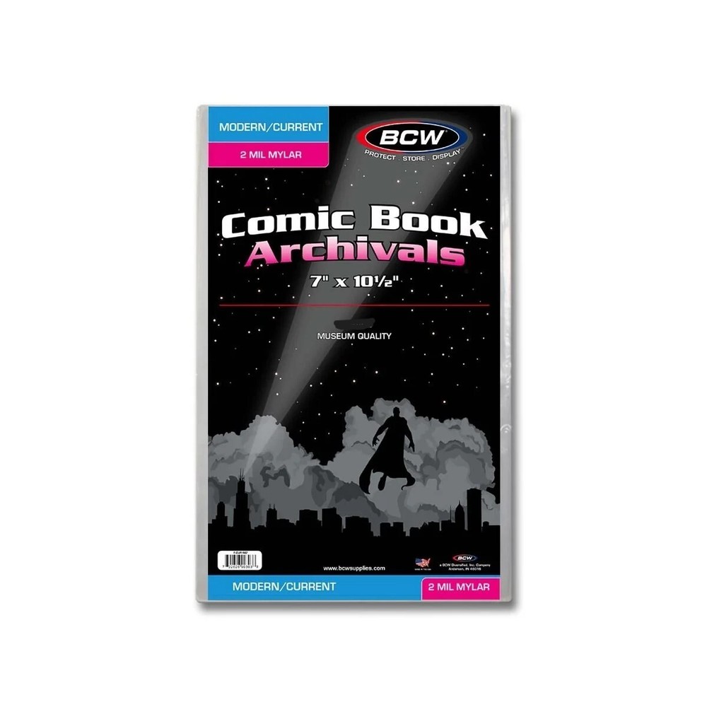 NEW (10 CT) BCW Current / Modern Mylar Achivals Comic Bag-2mm