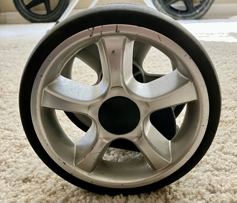 Chicco Keyfit Caddy Stroller - Replacement Front Wheels. - Silver Double Wheels.