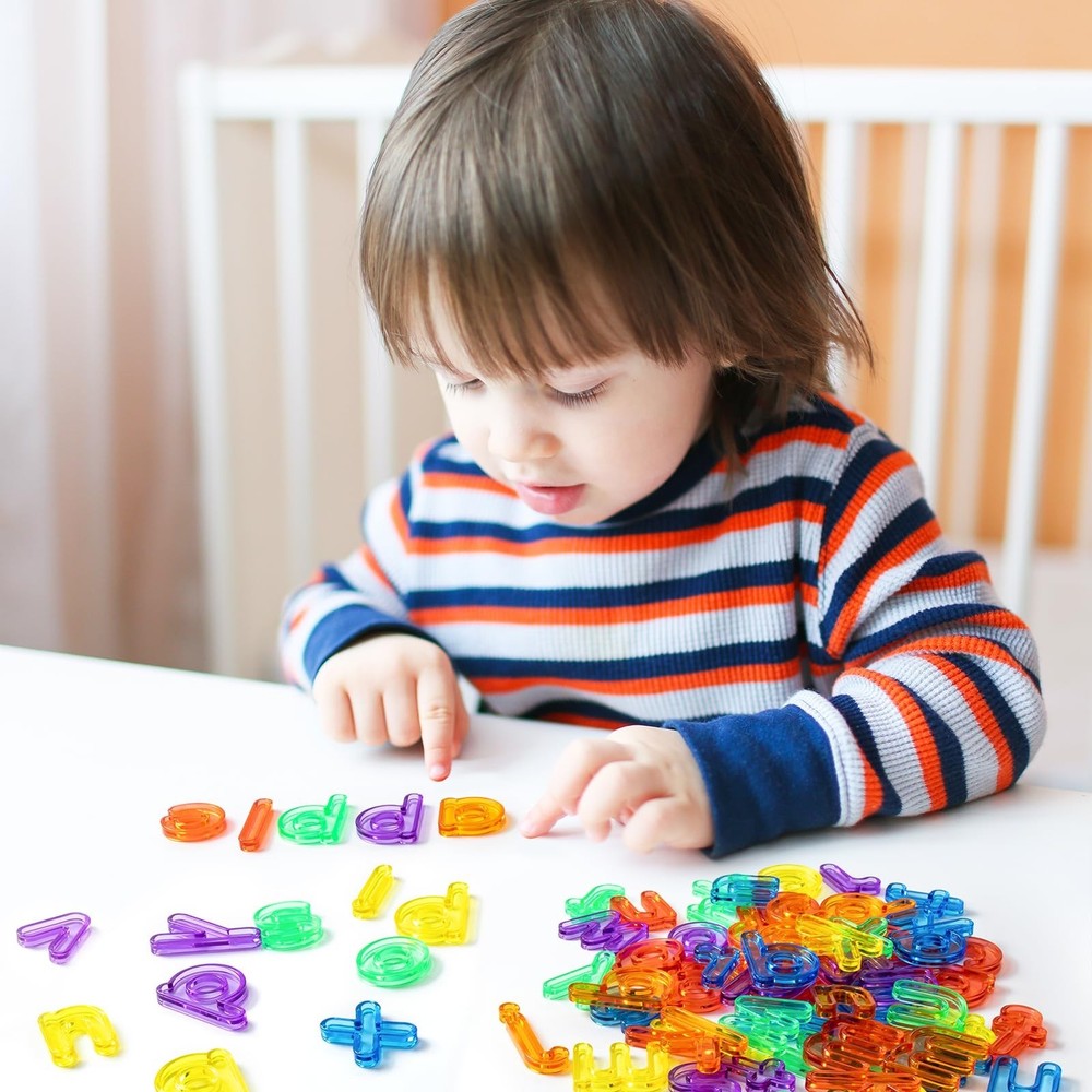 78 Pcs Translucent Lowercase Letters - Plastic Alphabet Letters - Light Table...